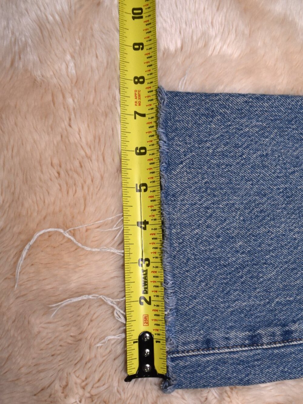Garage 90s Straight Leg Jeans Size 0 Frayed Hem Vintage Wash Denim - Picture 9 of 12